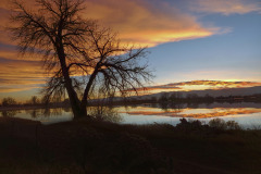 Colorado Sunset Over Lake